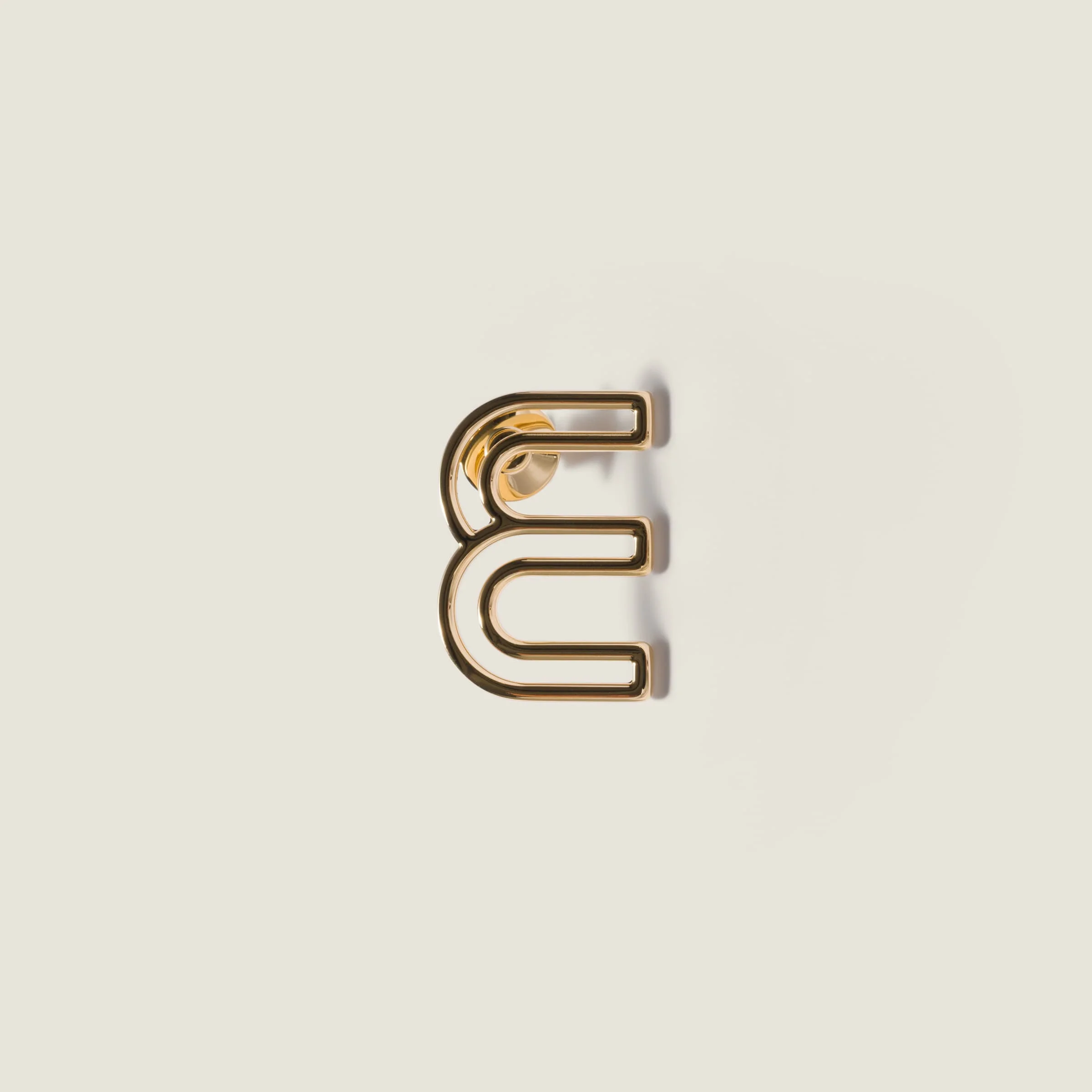Metal logo brooch - 1