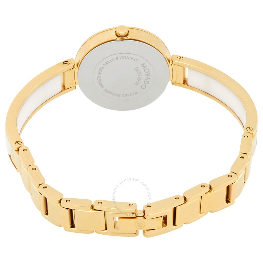 Movado - Movado Moda Quartz White Dial Ladies Watch 0607715 - 3