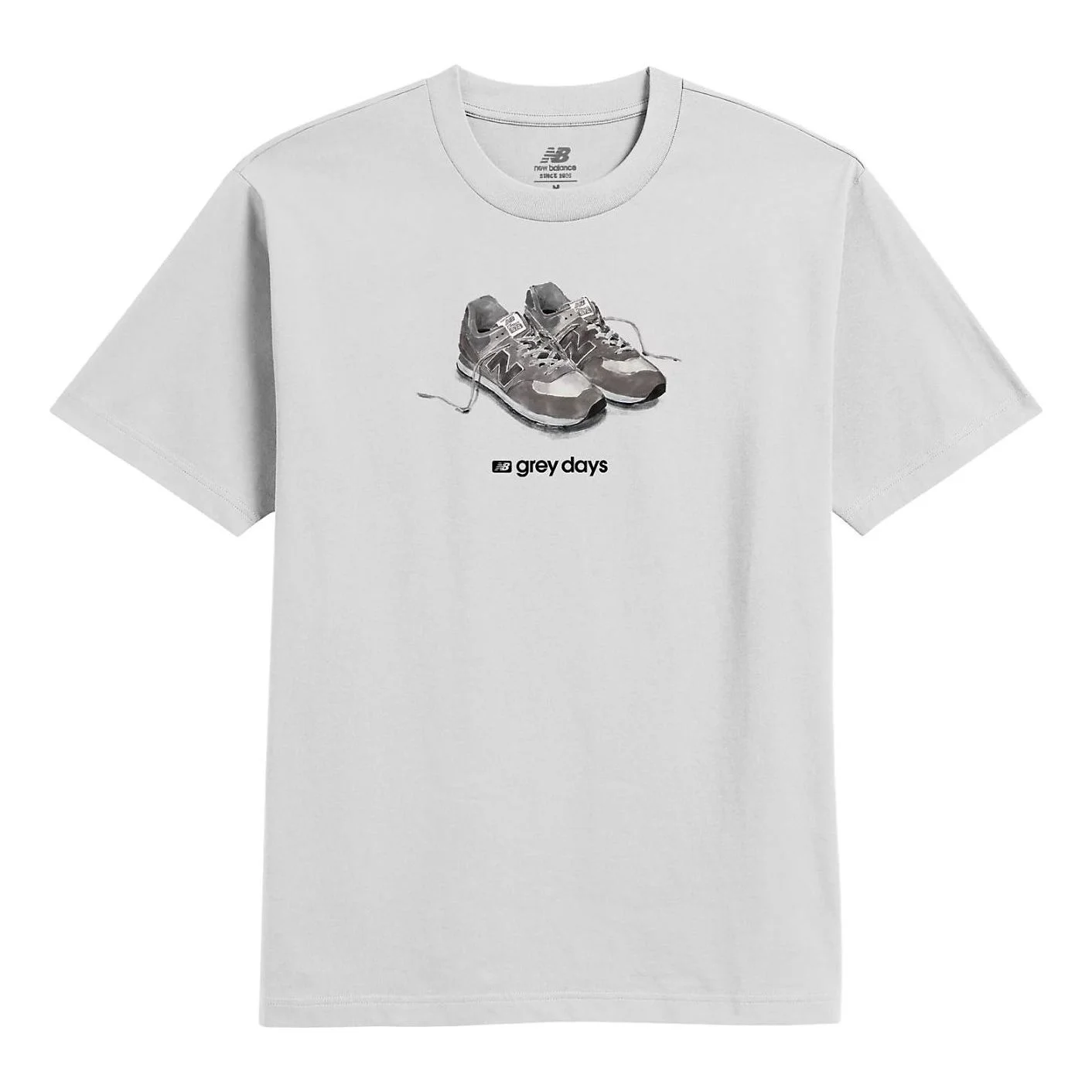 New Balance Grey Days 574 T-Shirt Asia Sizing 'White' MT61B4GIWT - 1