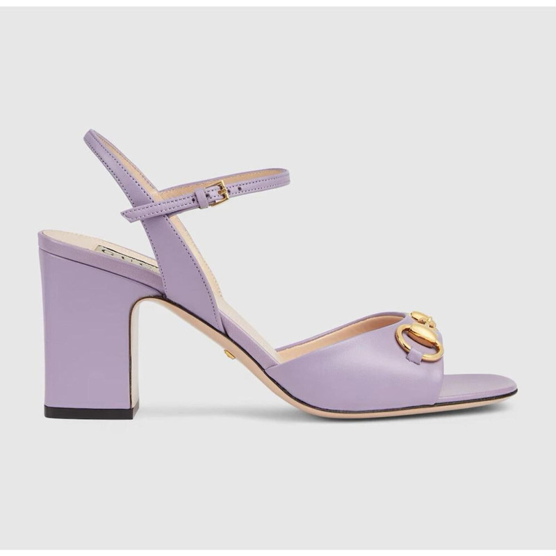Gucci Horsebit Mid Heel Sandals - 1