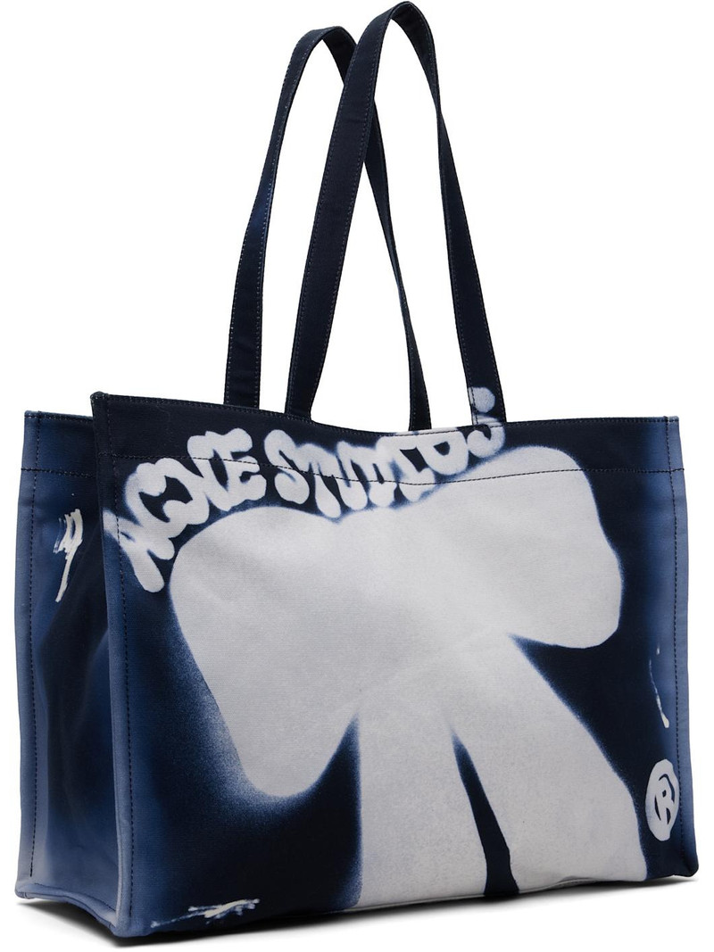 Acne Studios Navy Logo Shopper Tote outlook