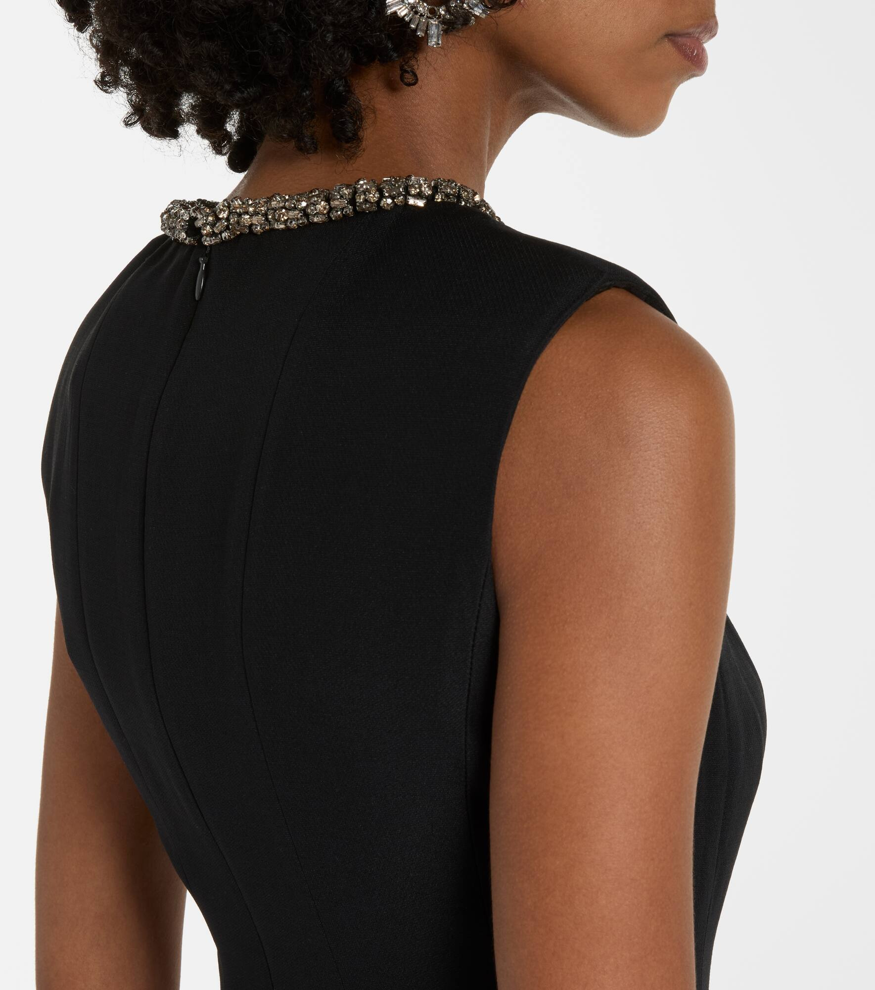 Embellished wool and silk midi dress - 6