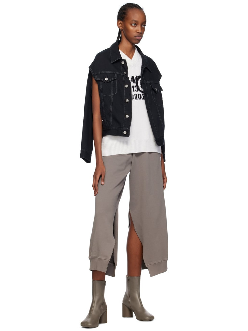 MM6 Maison Margiela Gray Anatomic Boots outlook