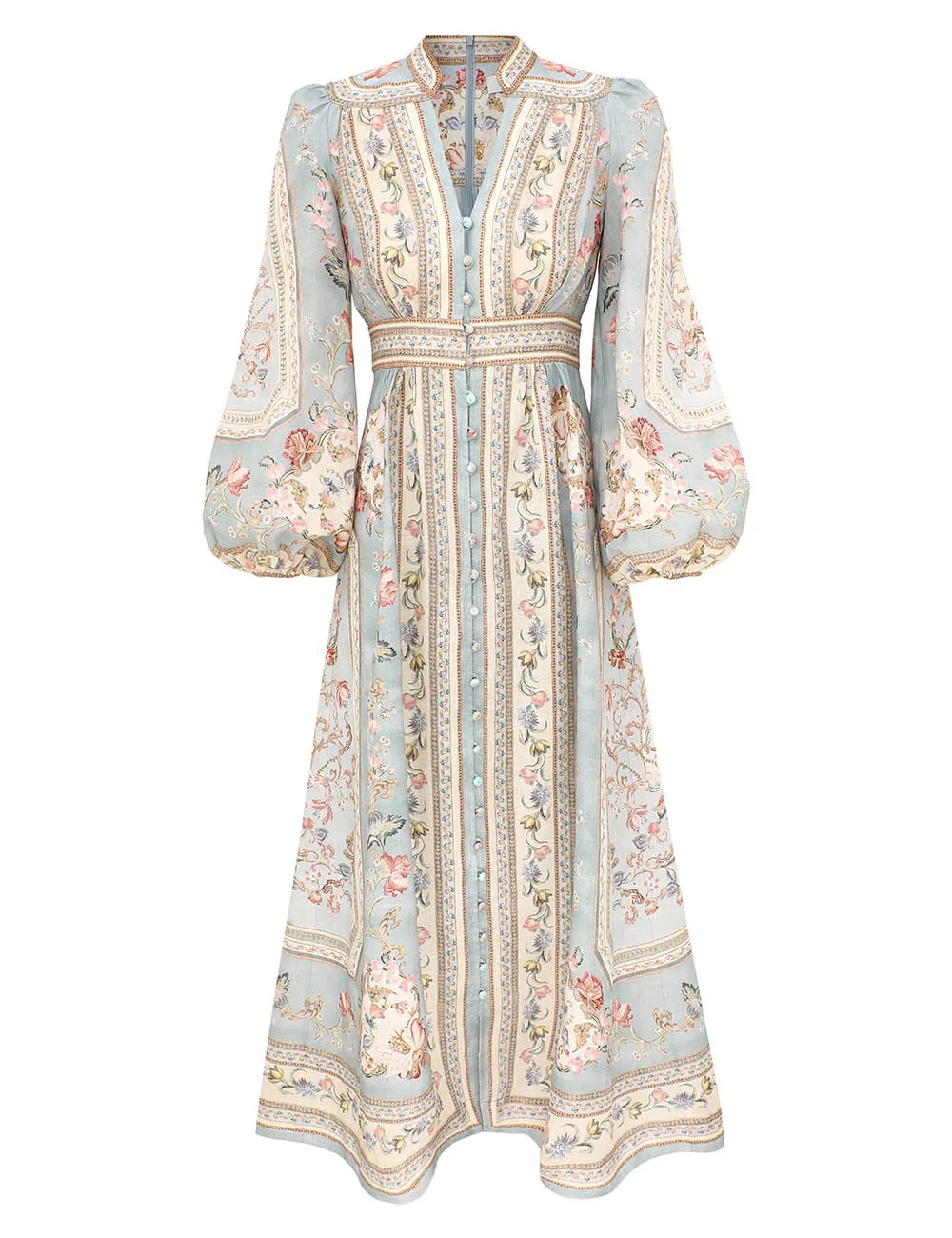 ROSELIGHT PLUNGE MIDI DRESS - 1