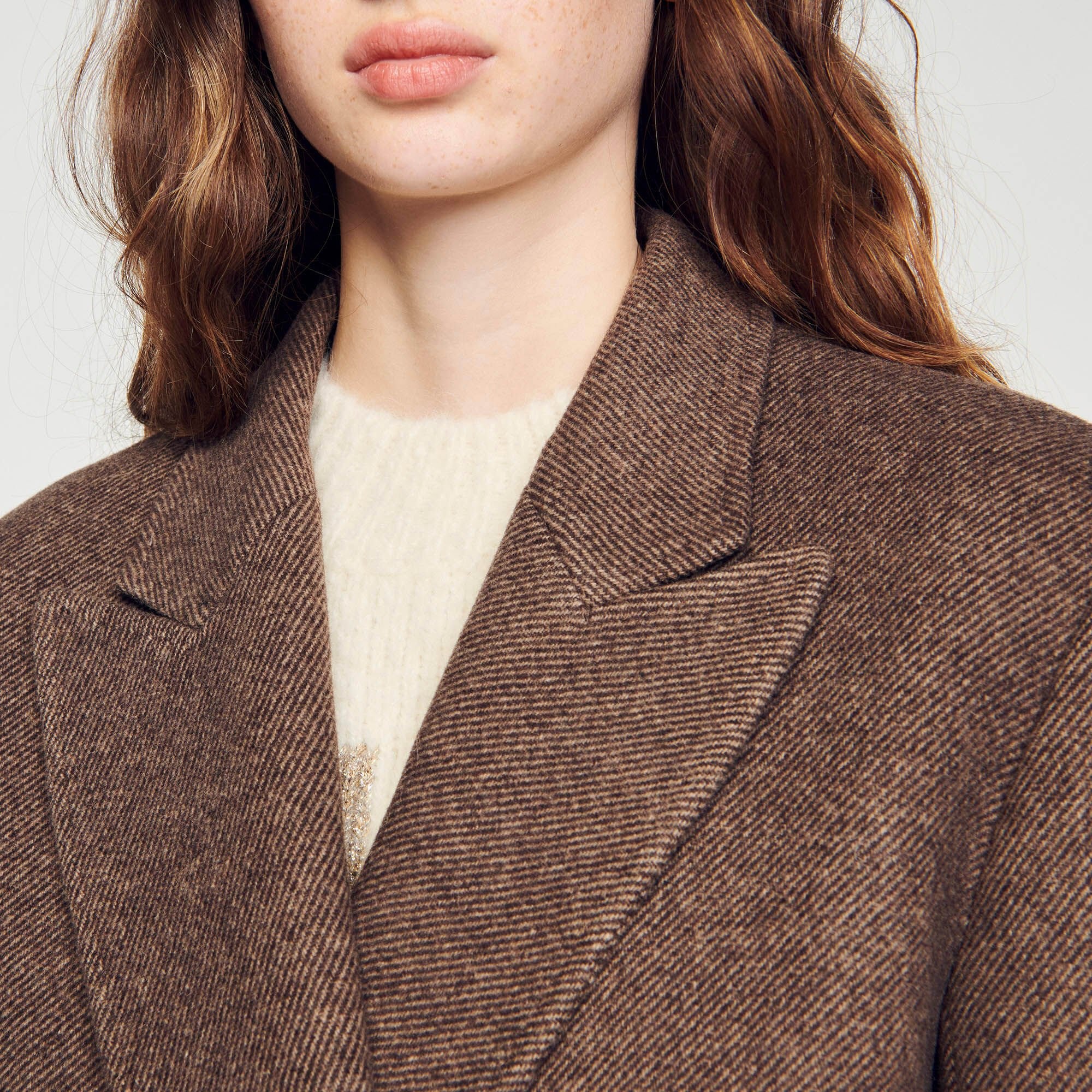 LONG-SLEEVED BUTTON COAT - 4