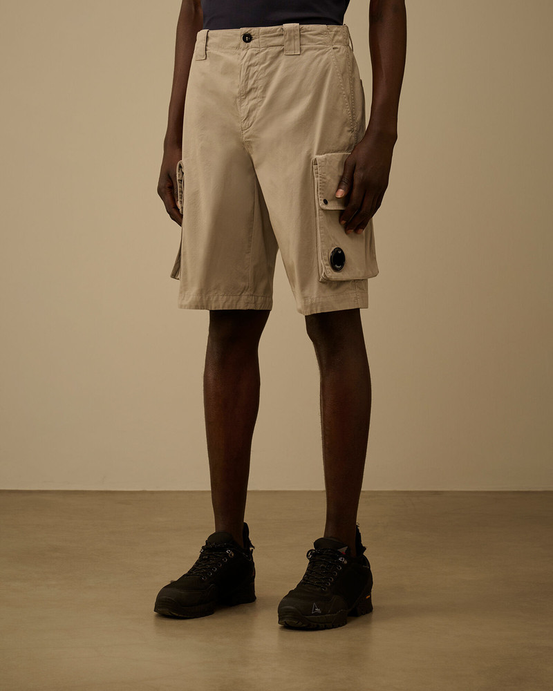 Cotton Gabardine Lens Cargo Shorts 3