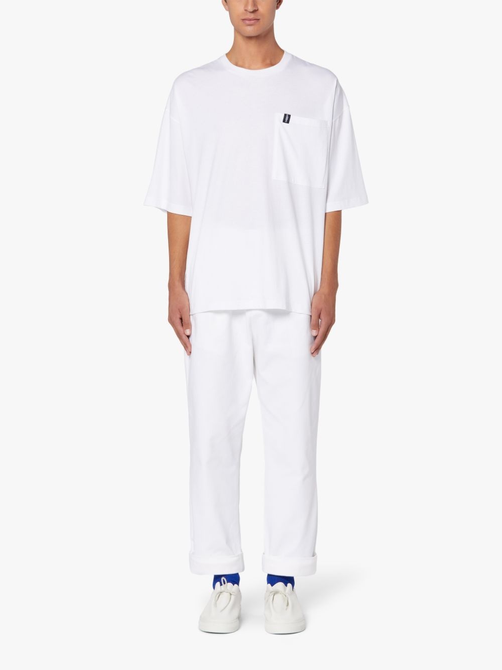 RAIN OR SHINE WHITE COTTON DROP SHOULDER T-SHIRT | GJM-216 - 2