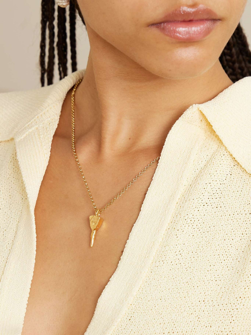 ALIGHIERI The Mark Of The Future recycled gold-plated necklace Gold outlook
