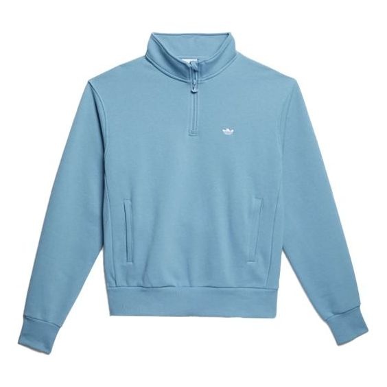 adidas Heavyweight Shmoofoil 1/4 Zip Sweatshirt 'Blue' GL9943 - 1