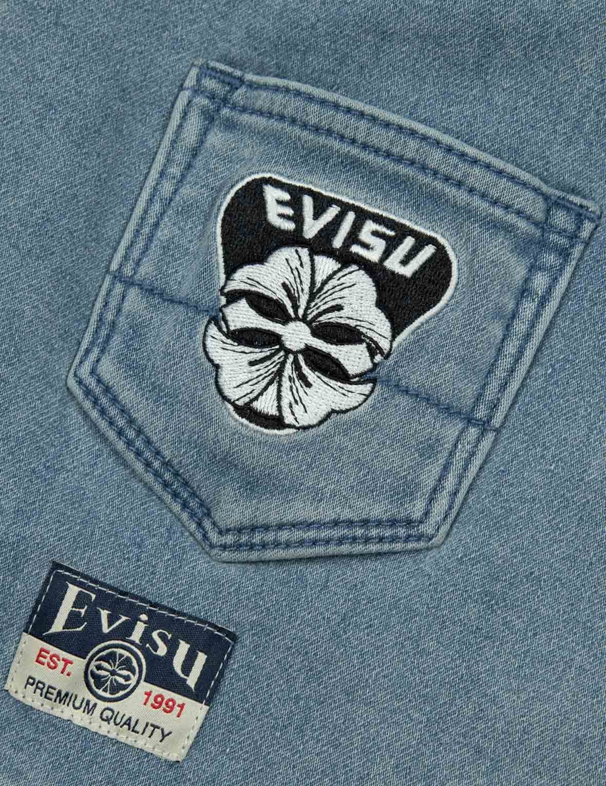 LOGO APPLIQUÉ FASHION FIT DENIM BIKER JACKET - 8