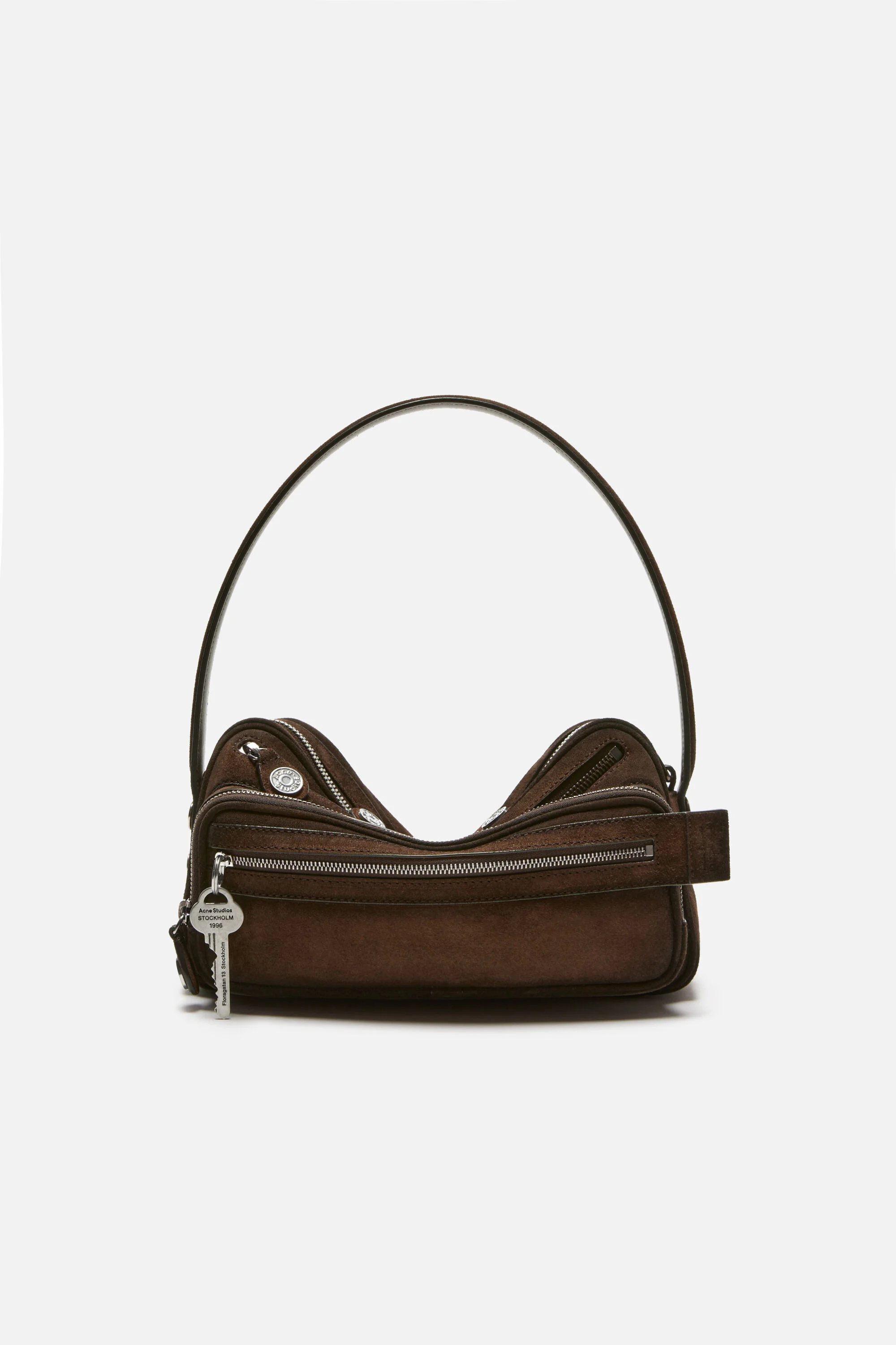 Camero Party Suede Shoulder Bag - Dark brown - 1