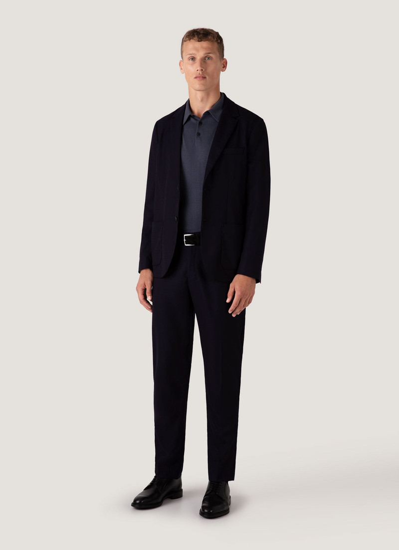 Sunspel Long Sleeve Sea Island Cotton Polo Shirt outlook
