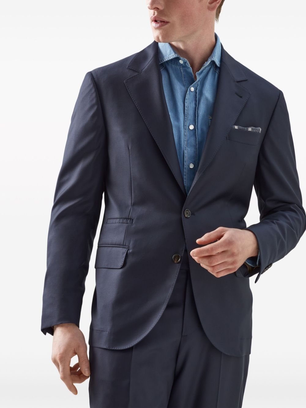 single-breasted virgin-wool blazer - 3