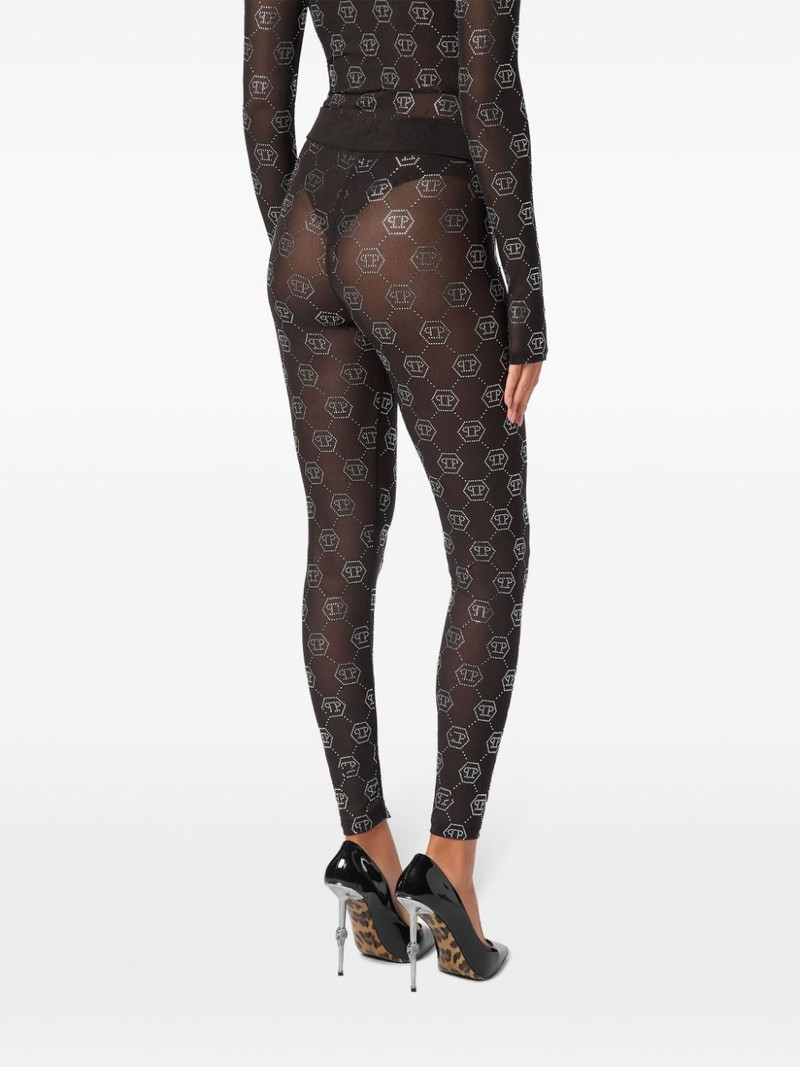 PHILIPP PLEIN monogram-pattern leggings outlook
