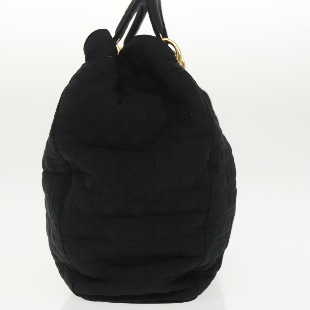 DIOR Canage Hand Bag Nylon Black Gold - 5