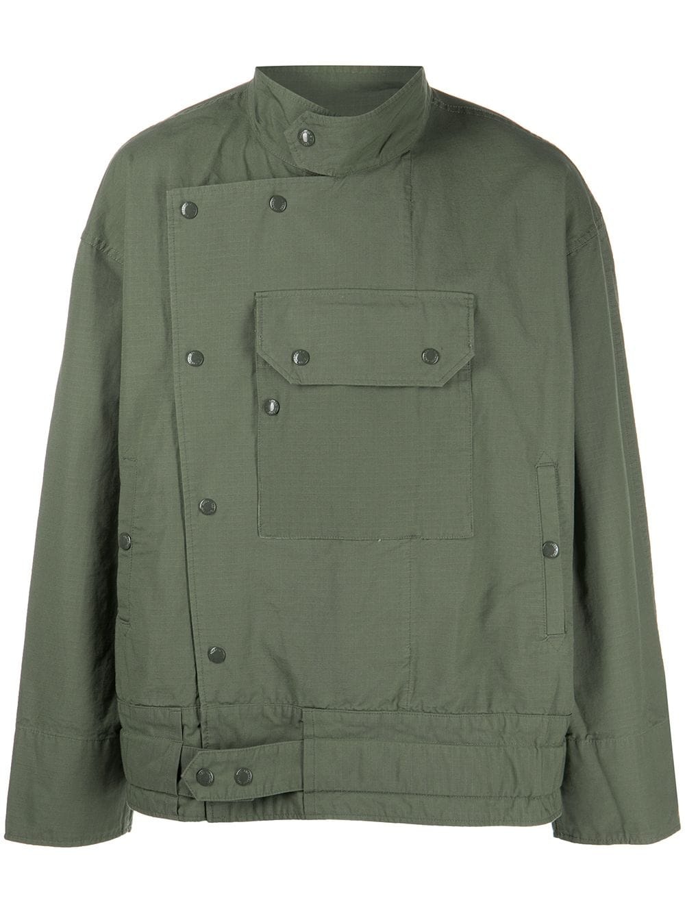 off-centre fastening jacket - 1