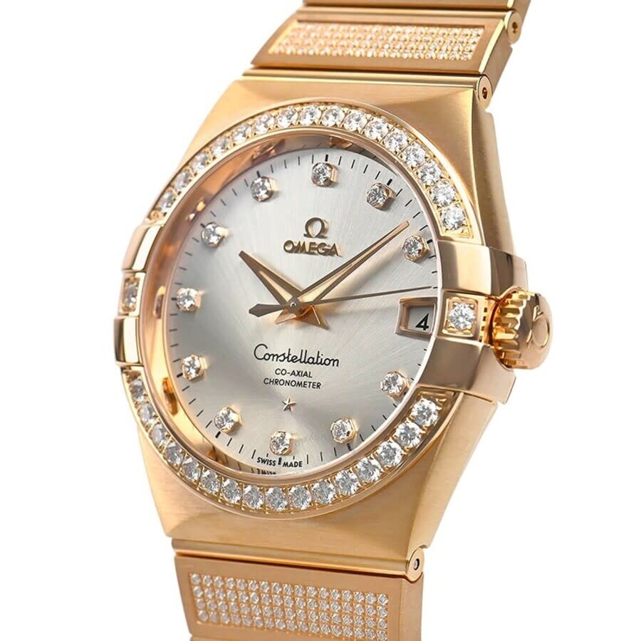 Omega Constellation Automatic Chronometer Diamond Grey Dial Men's Watch 123.55.38.21.52.005 - 4