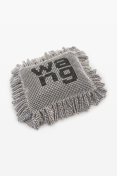 Alexander Wang pillow wristlet in crystal mesh outlook