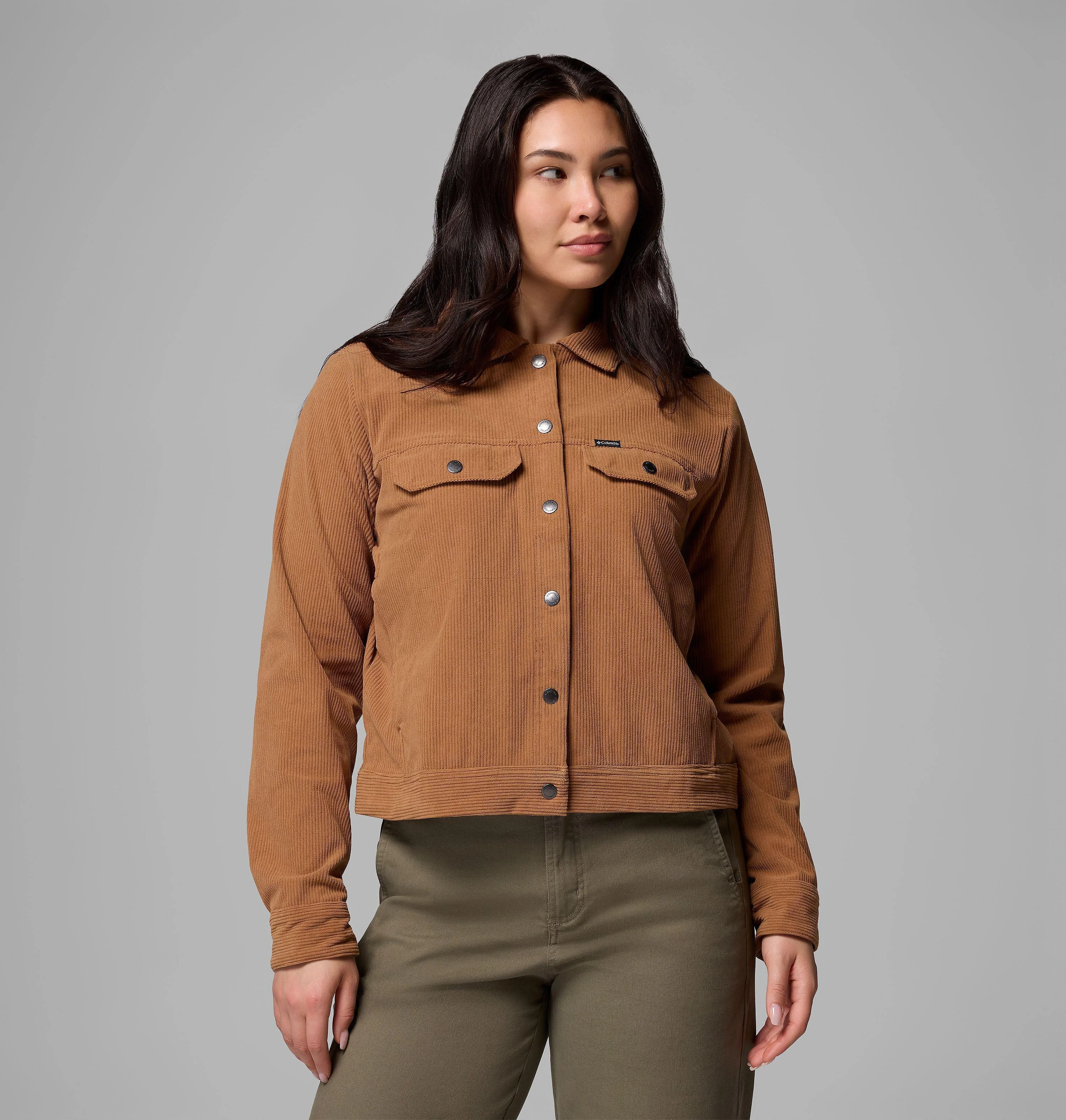 Women's Blue Point Creek Short Corduroy Shirt Jacket - 1