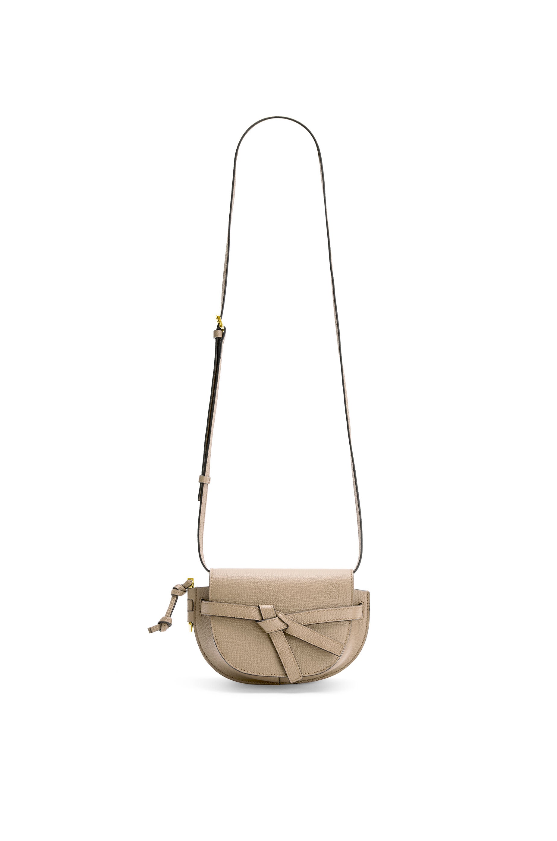 Mini Gate dual bag in pebble grain calfskin - 13