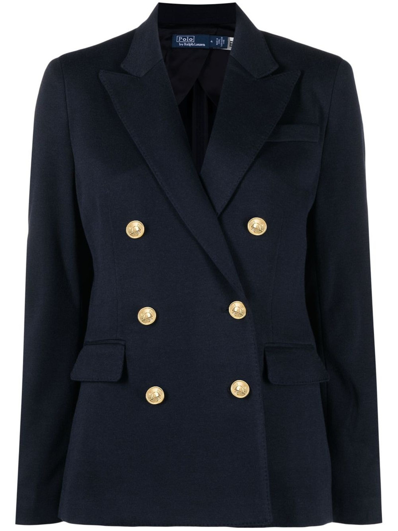 double-breasted knitted blazer 1
