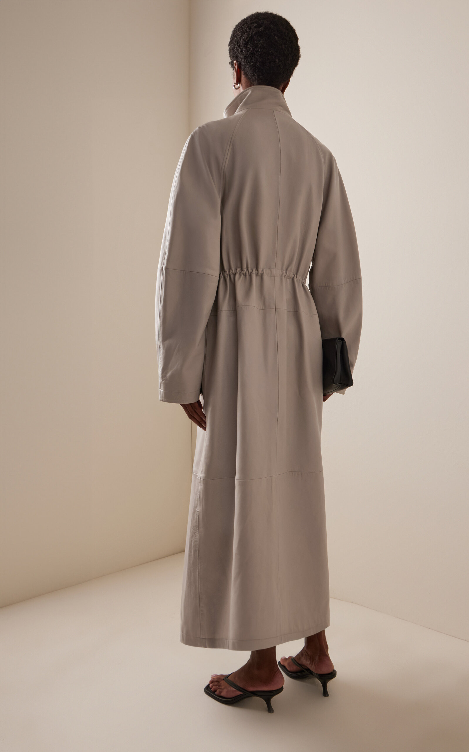 Exclusive Leather Parka silver - 5