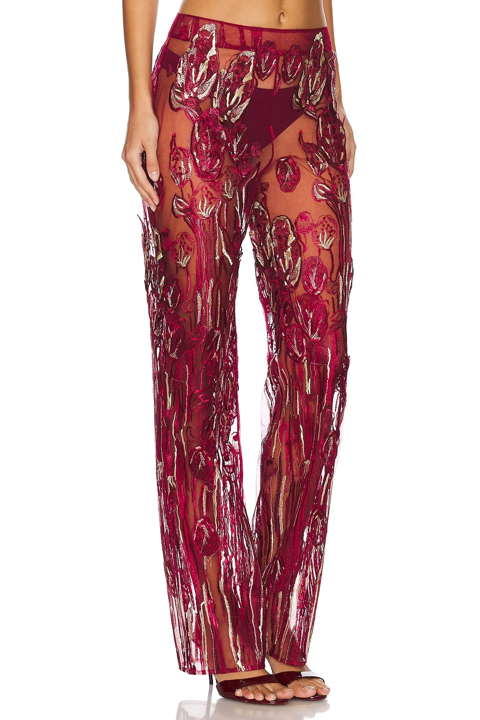 Full Length Embroidered Pants - 2