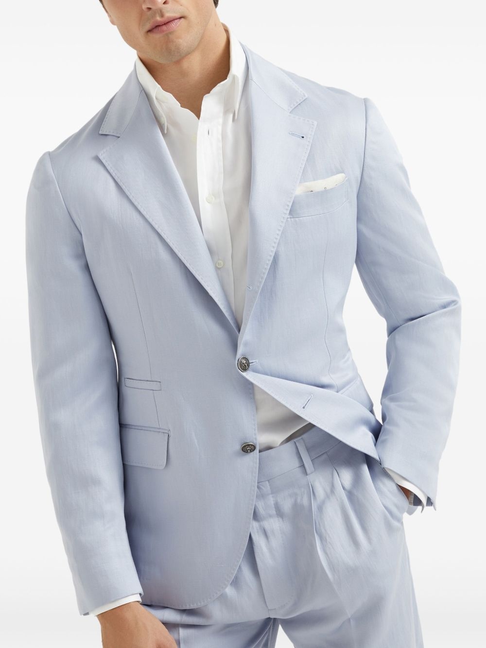 twill-weave blazer - 3