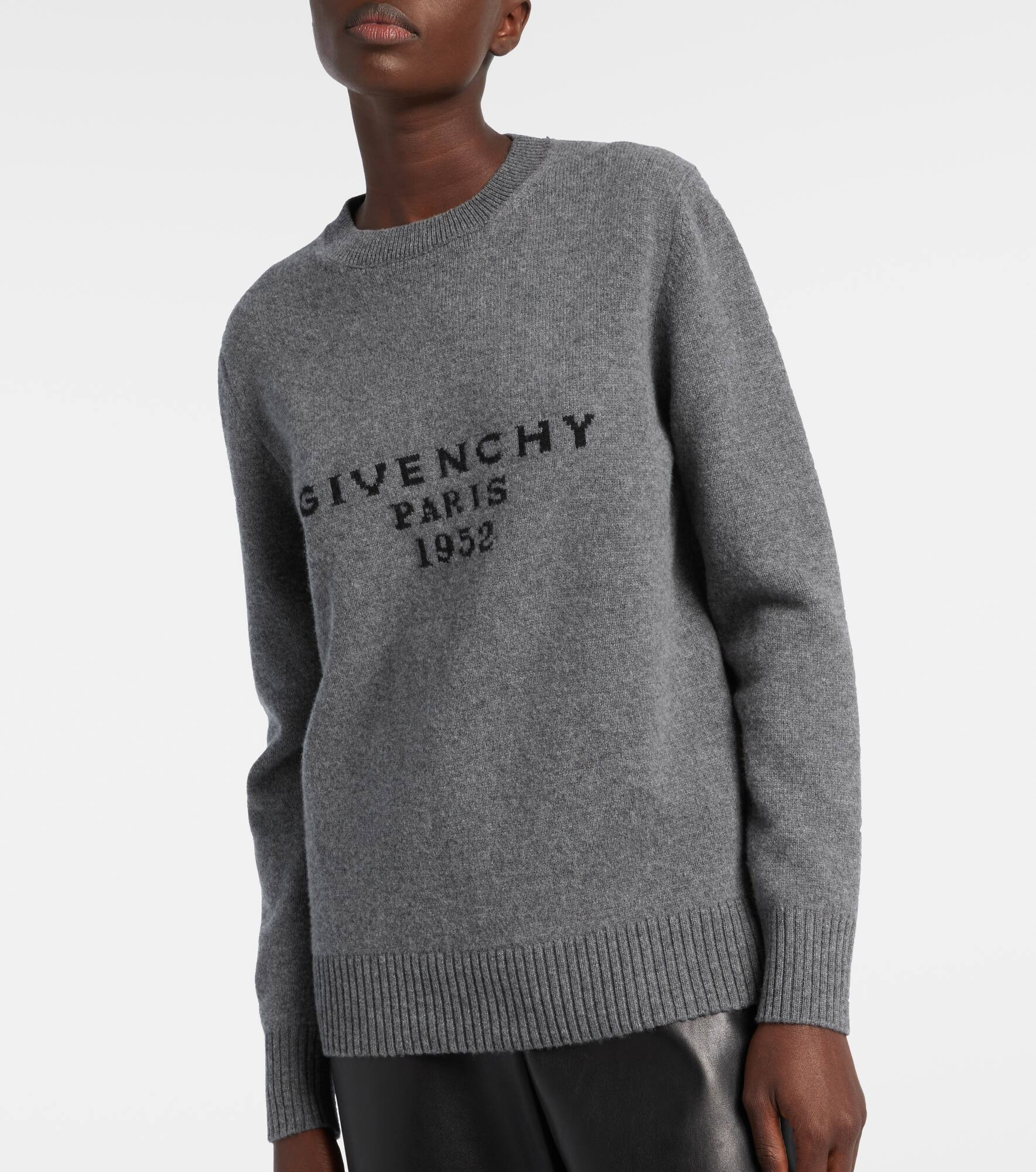Logo wool and cashmere sweater - 5