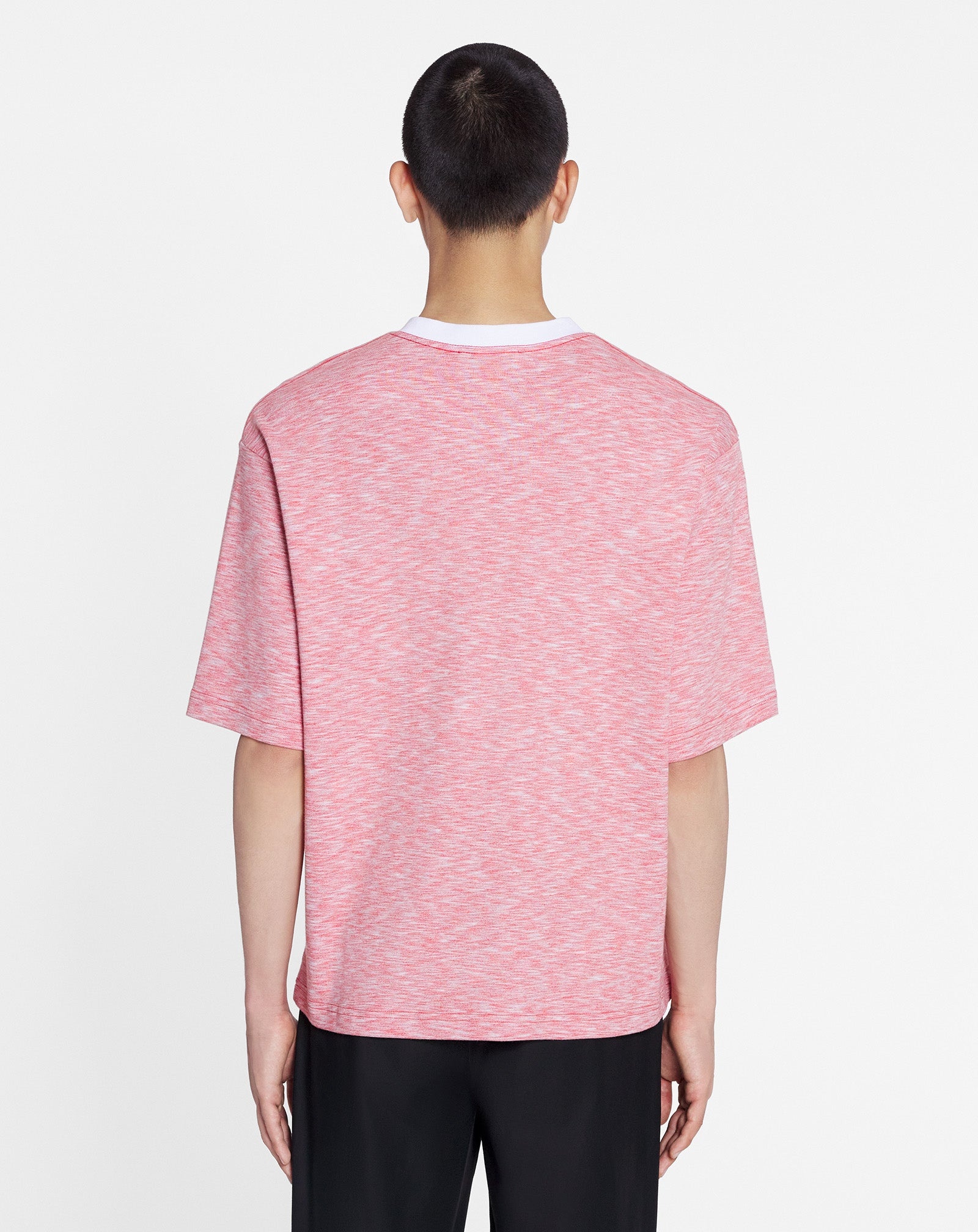 HEATHERED-EFFECT LOOSE-FITTING T-SHIRT - 4