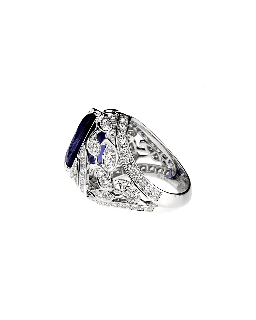 Van Cleef & Arpels 18K 14.97 ct. tw. Diamond & Tanzanite Les Jardins Ring & Earrings (Authentic Pre- - 6