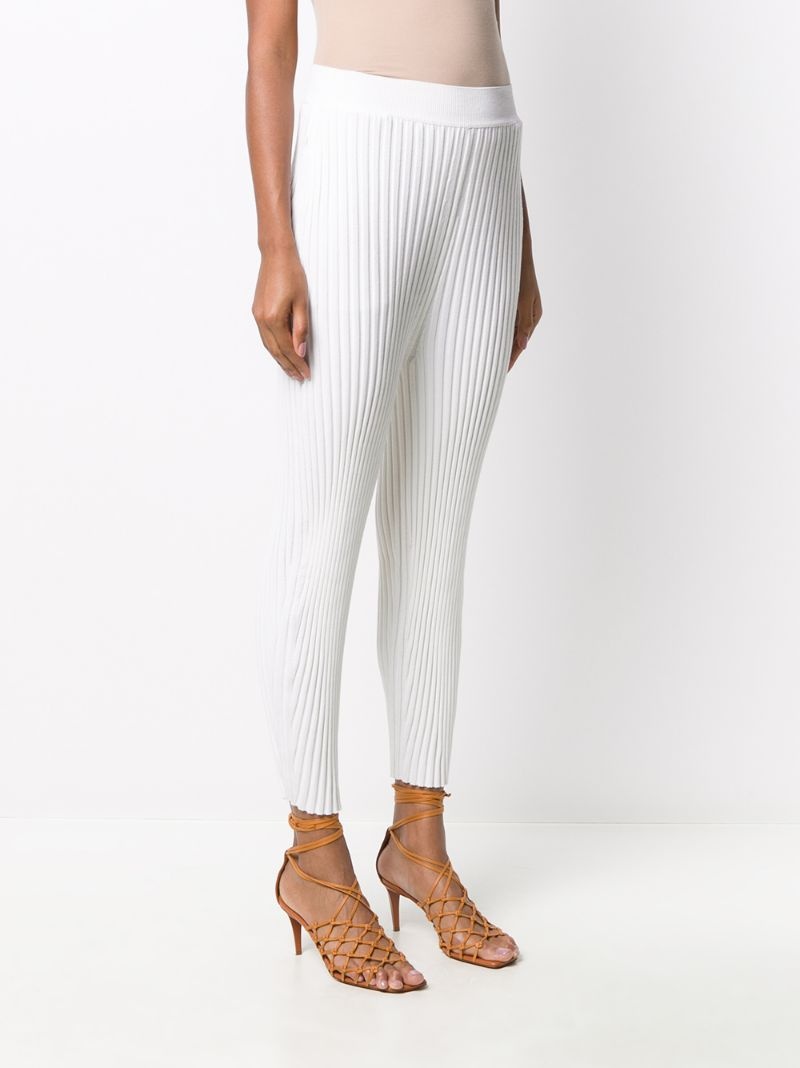 ribbed high-waisted leggings - 3