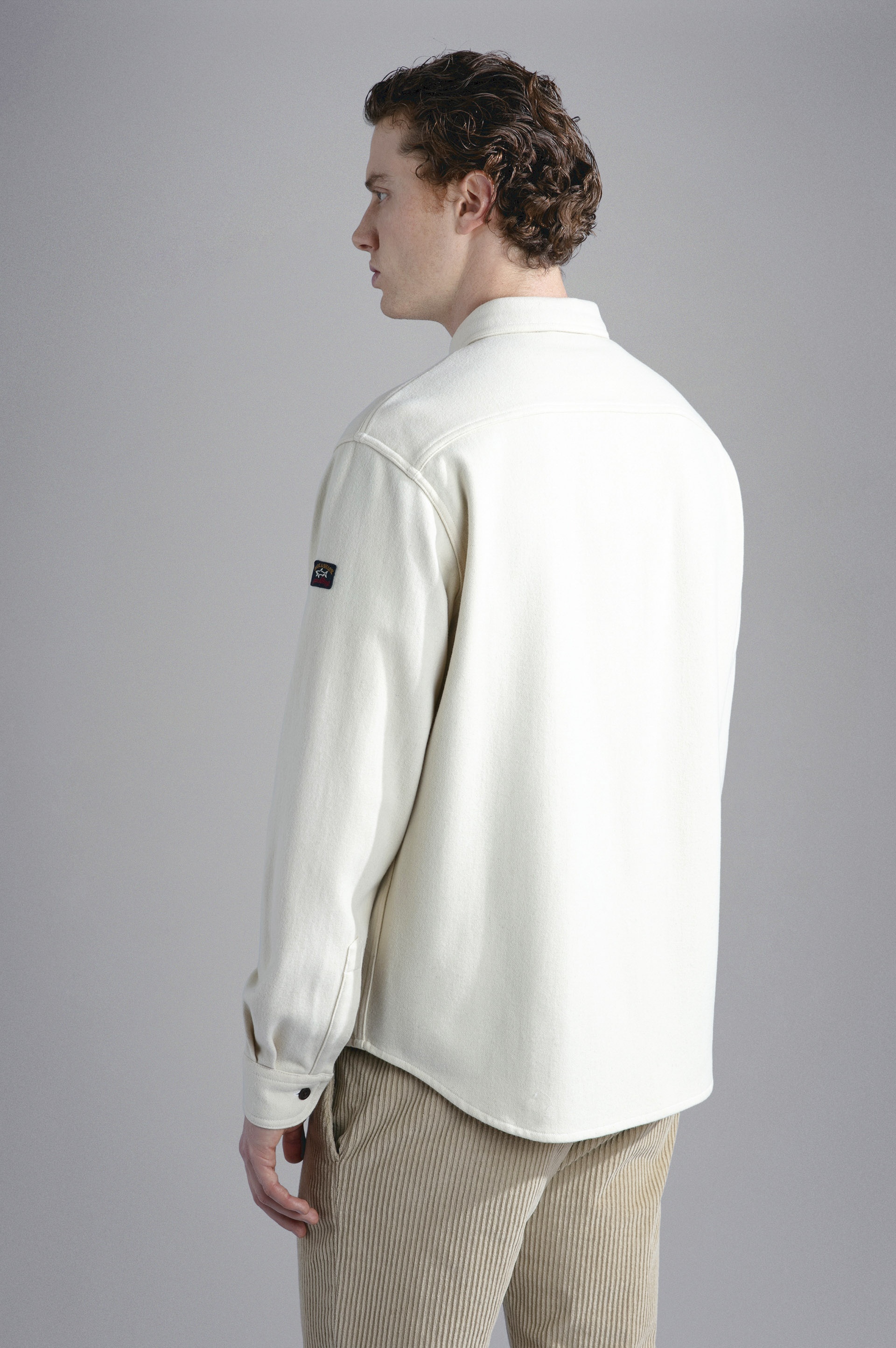 GARMENT DYED WOOL OVERSHIRT - 3