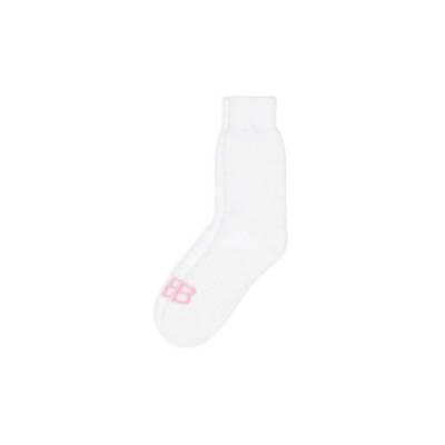 BALENCIAGA Women's Bb Homewear Socks in White outlook