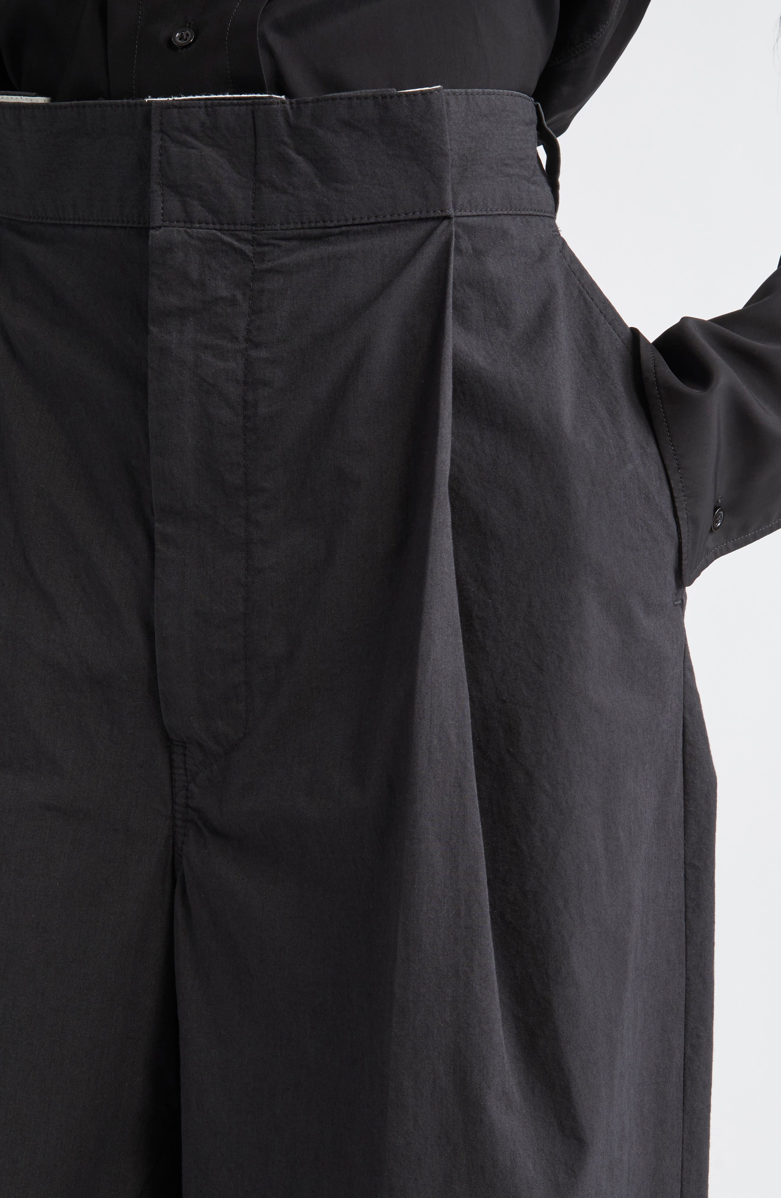 Maison Margiela Pleated Trousers in Black at Nordstrom - 4
