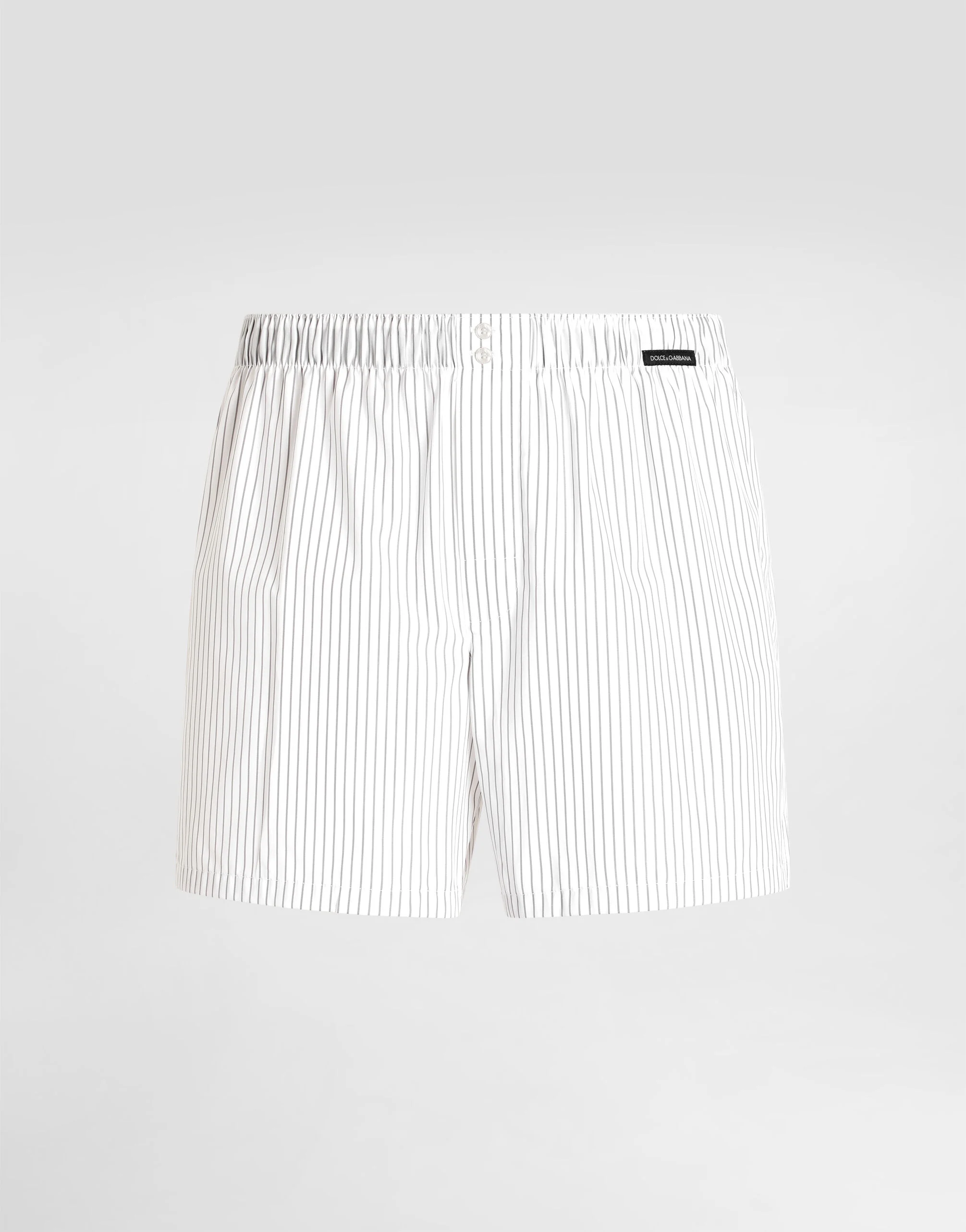 Striped cotton poplin boxer shorts - 1