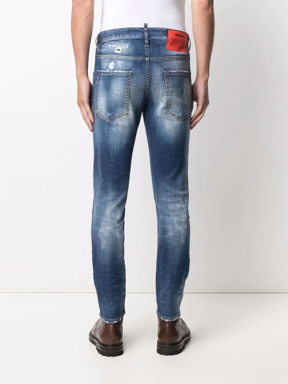 distressed skinny jeans - 4