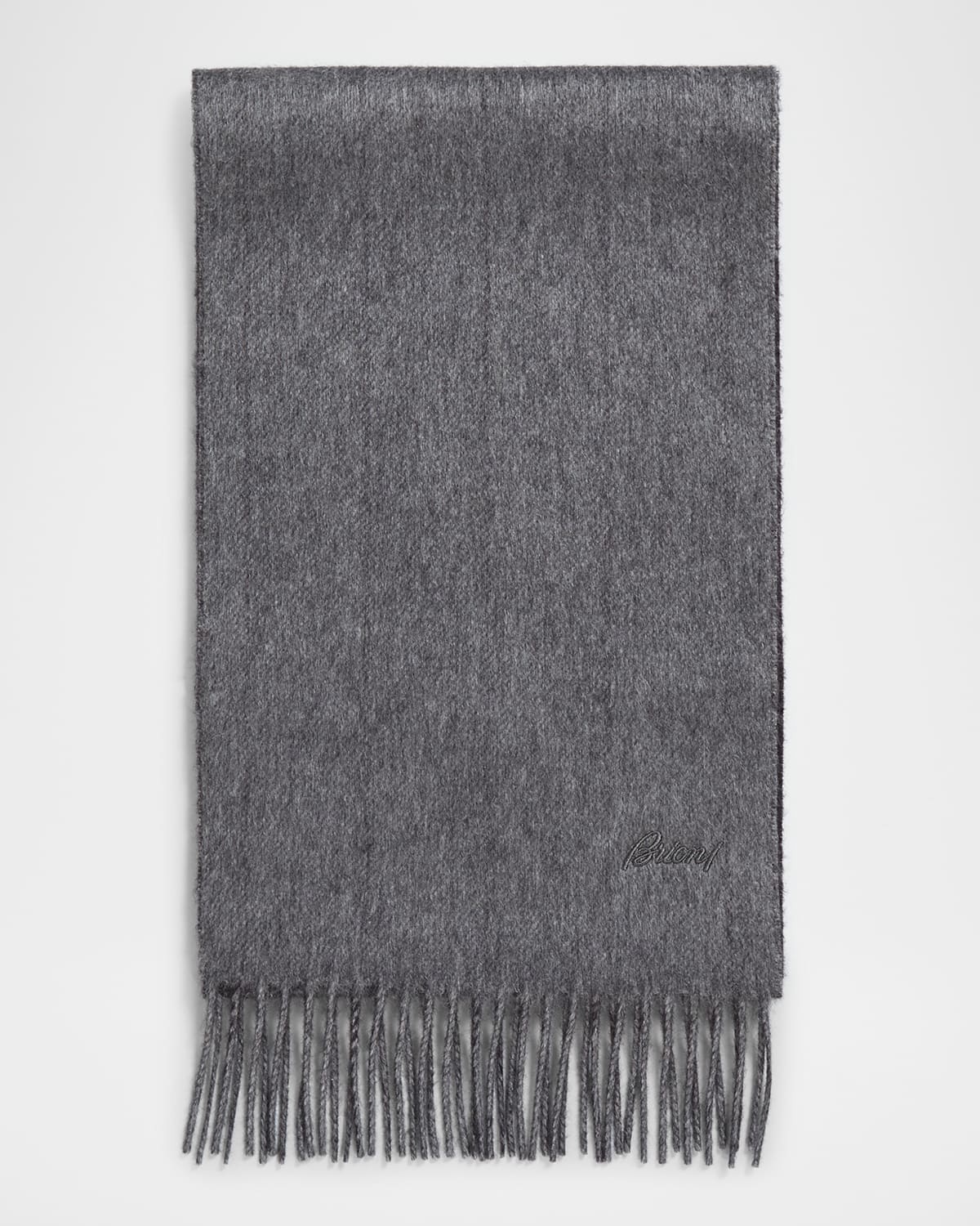 Men's Fringe Silk Cashmere Scarf - 1