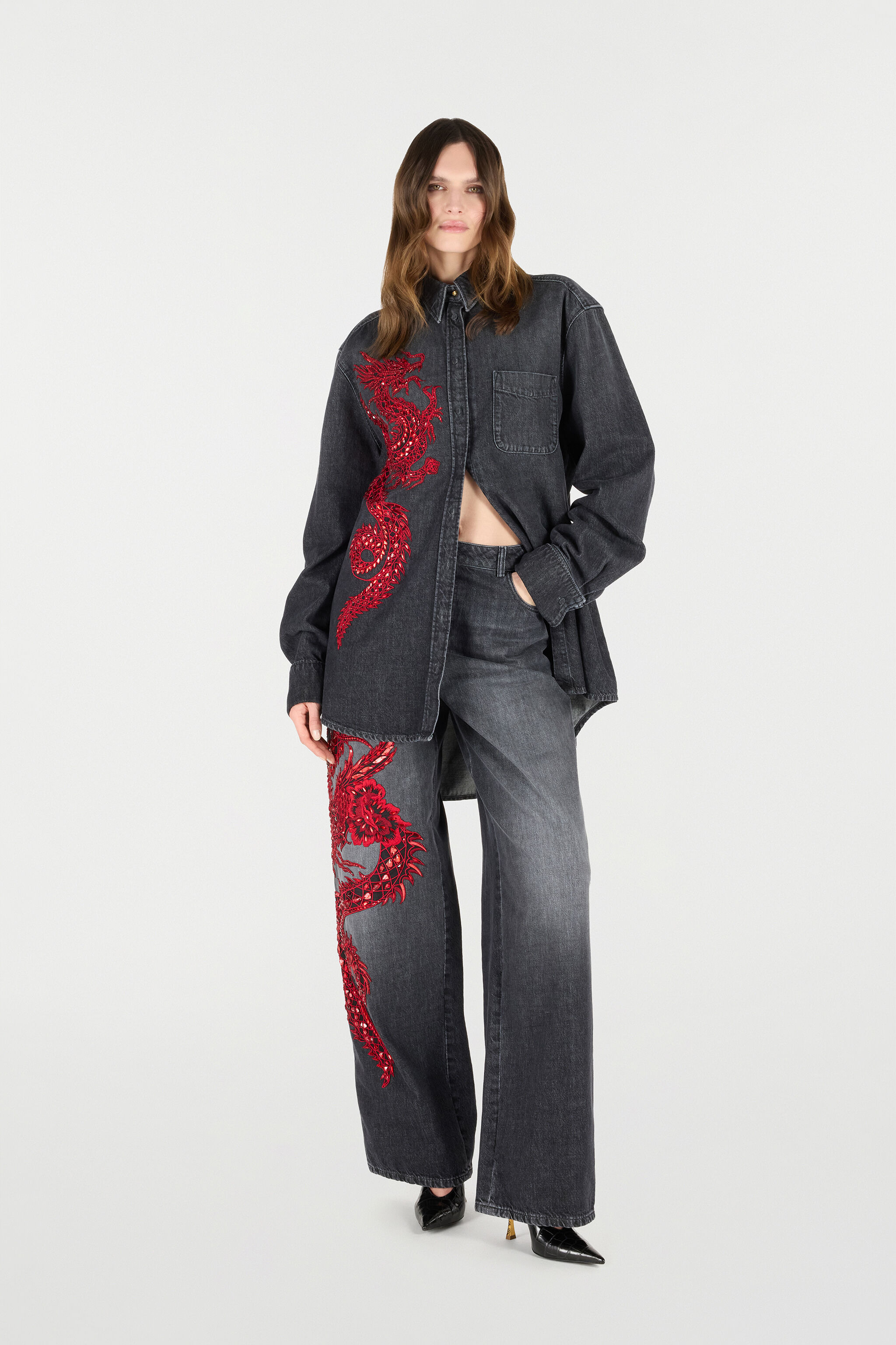Shirt With Embroidery And Sequins - 2
