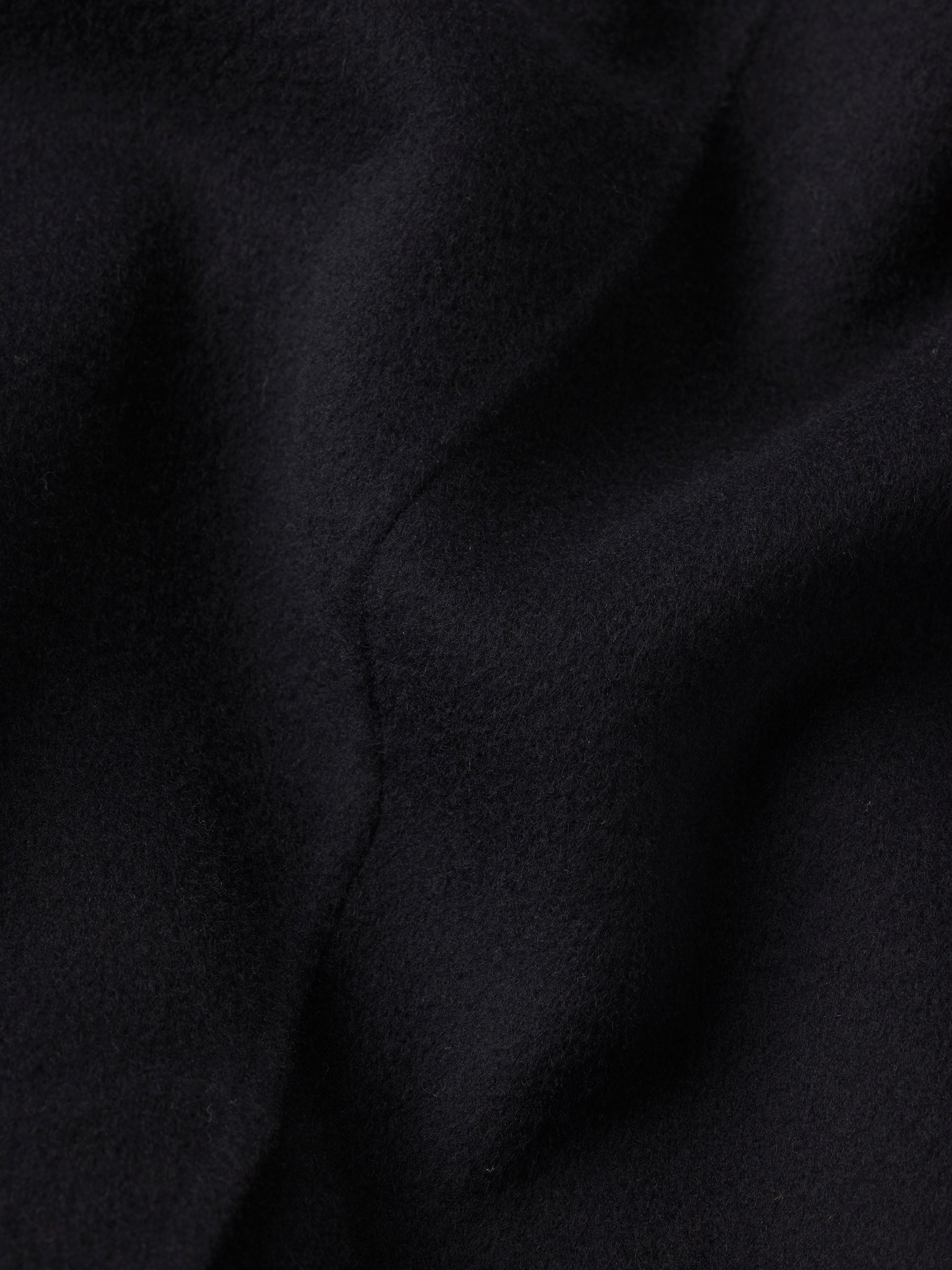 Double Face Wool Overcoat in Dark Navy - 4