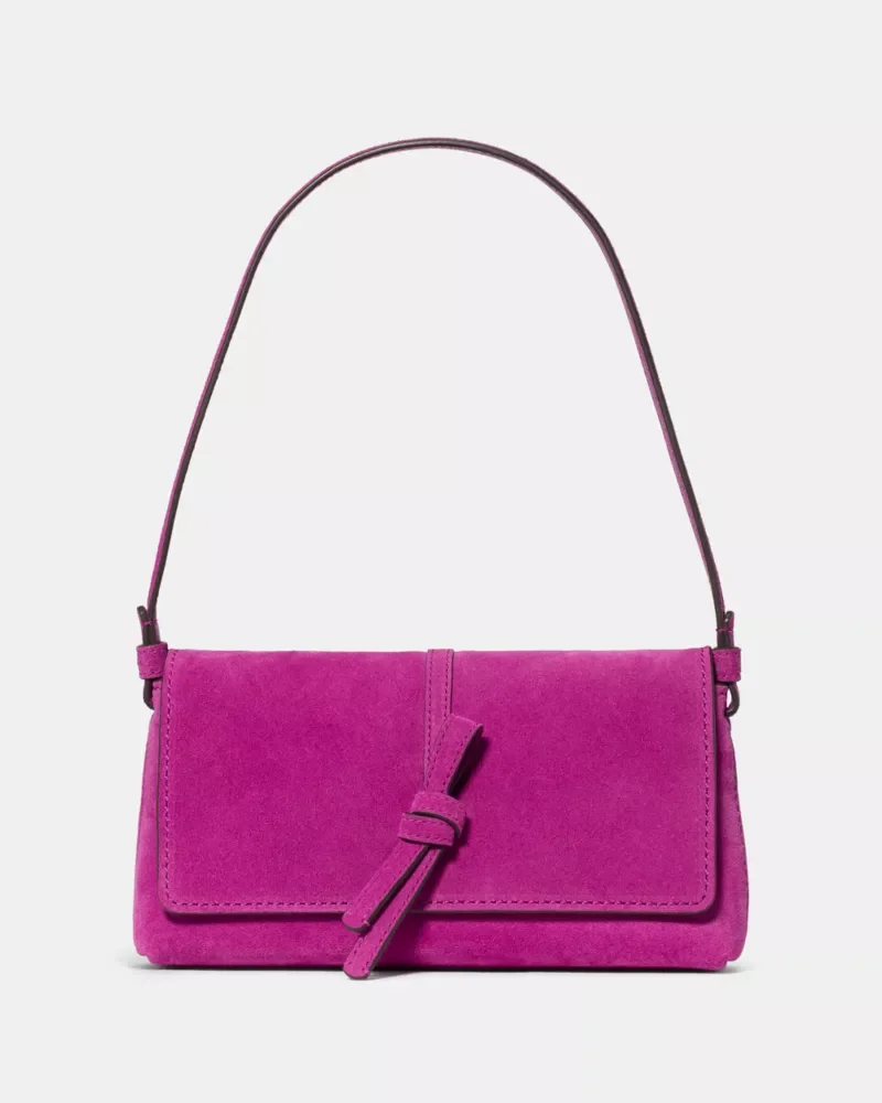 Loop Suede Small Flap Shoulder Bag - 1