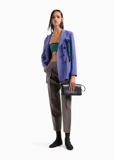 GIORGIO ARMANI Double-breasted jacket in technical cady outlook