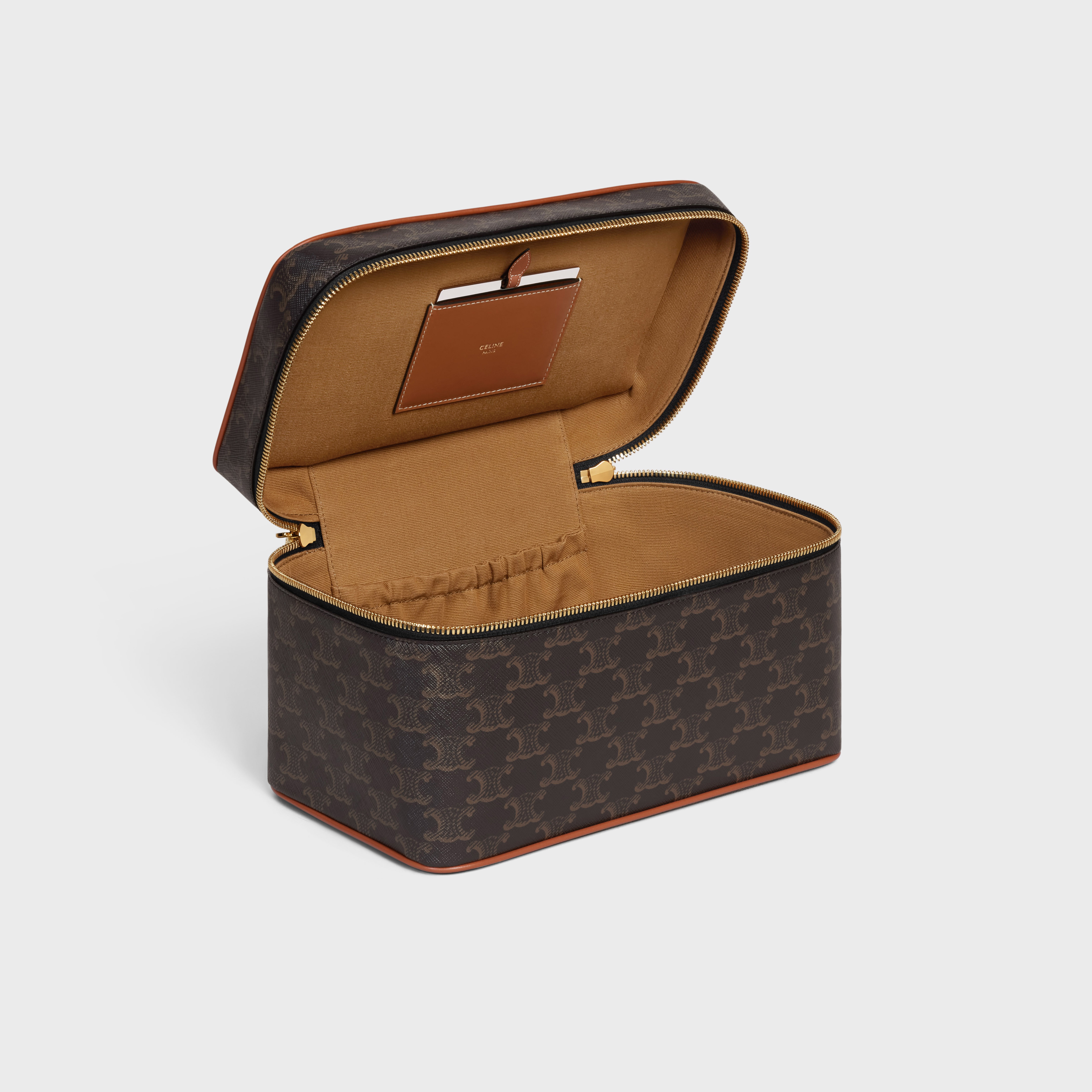 Travel Vanity Case in Triomphe Canvas and Calfskin - 2