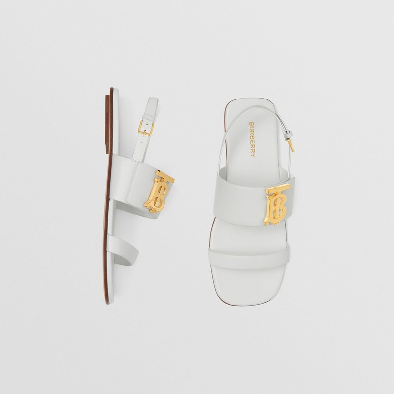 Burberry Monogram Motif Leather Sandals outlook