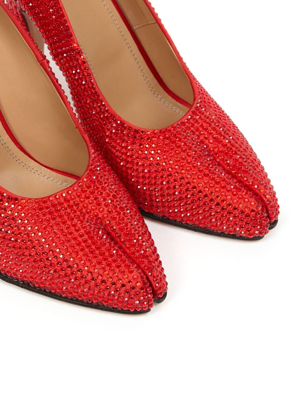 Tabi 110mm rhinestone court shoes - 5