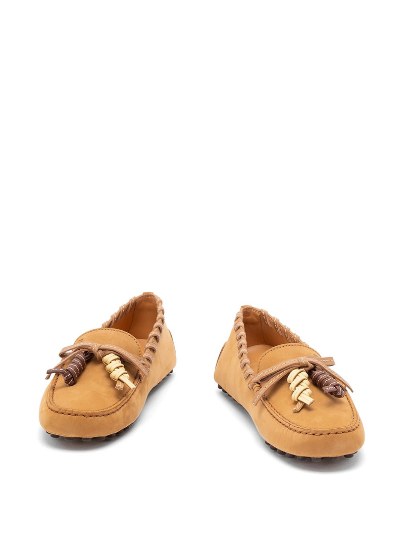 Tod's Tod's Braided Tassel Leather Loafers outlook