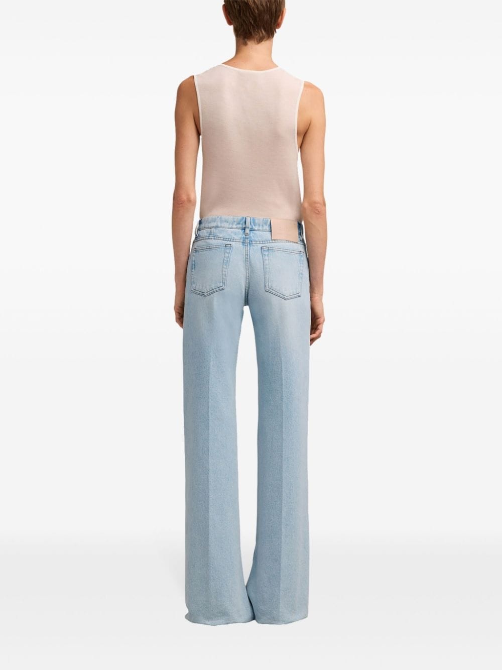 flared-leg cotton jeans - 4