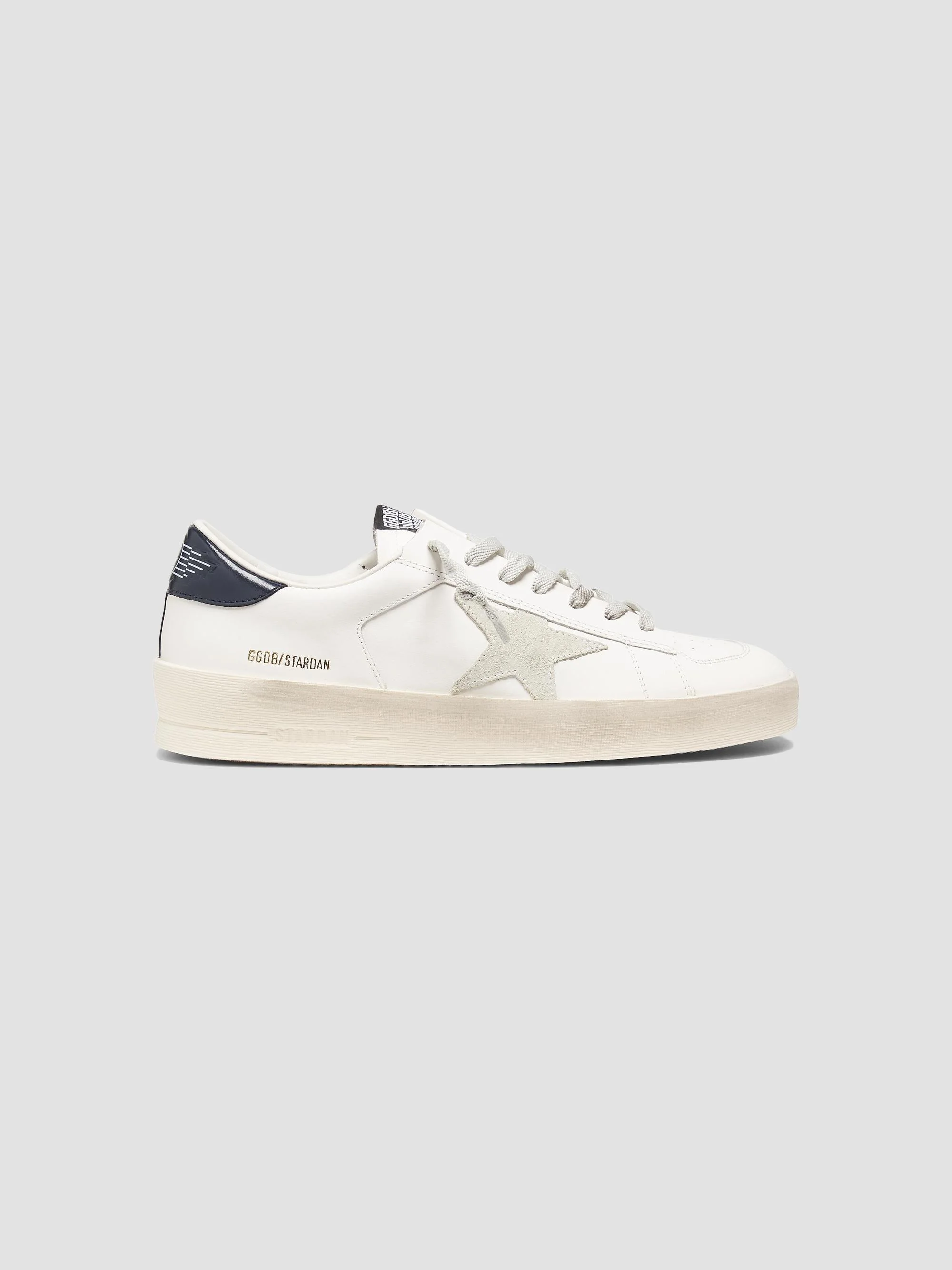 Unisex Stardan Leather Low-Top Sneakers - White Ice Blue - 1