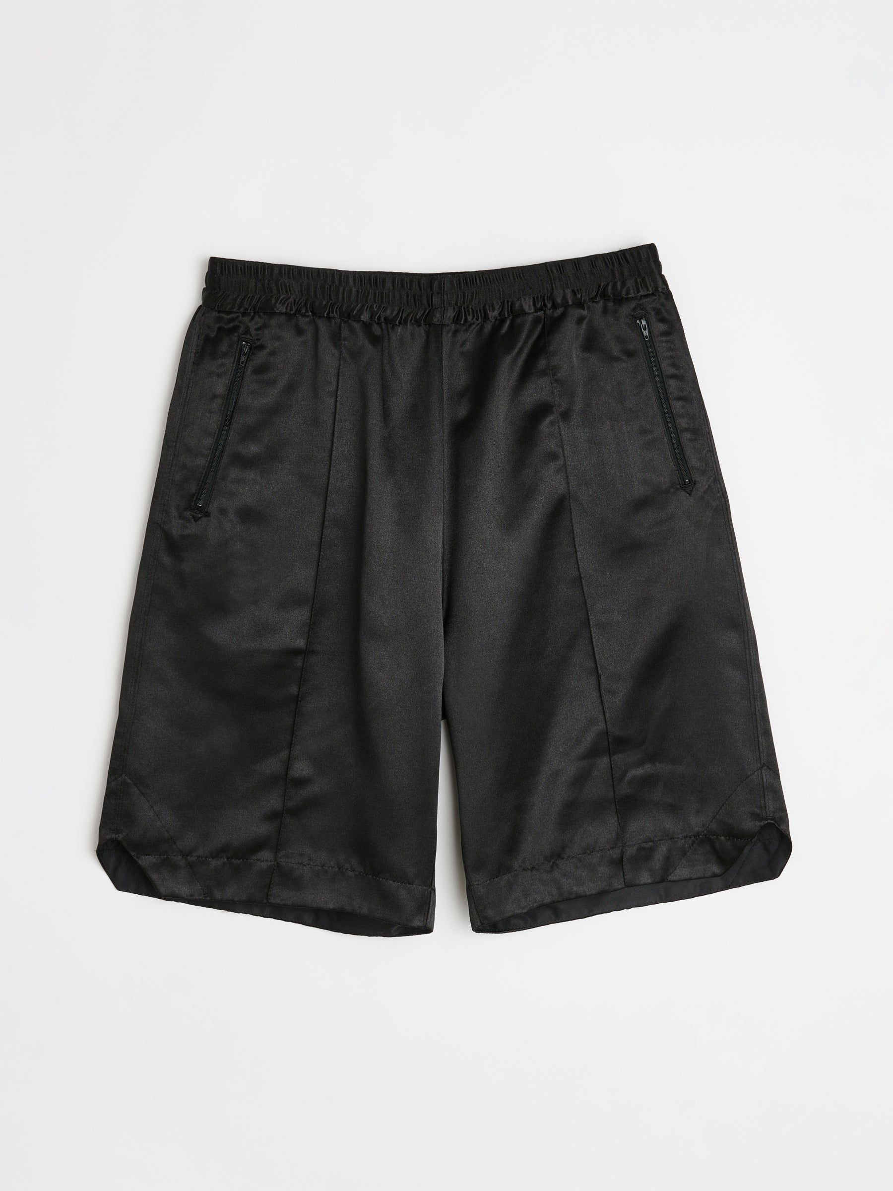 ENGINEERED GARMENTS BB SHORTS BLACK PC SATIN - 1