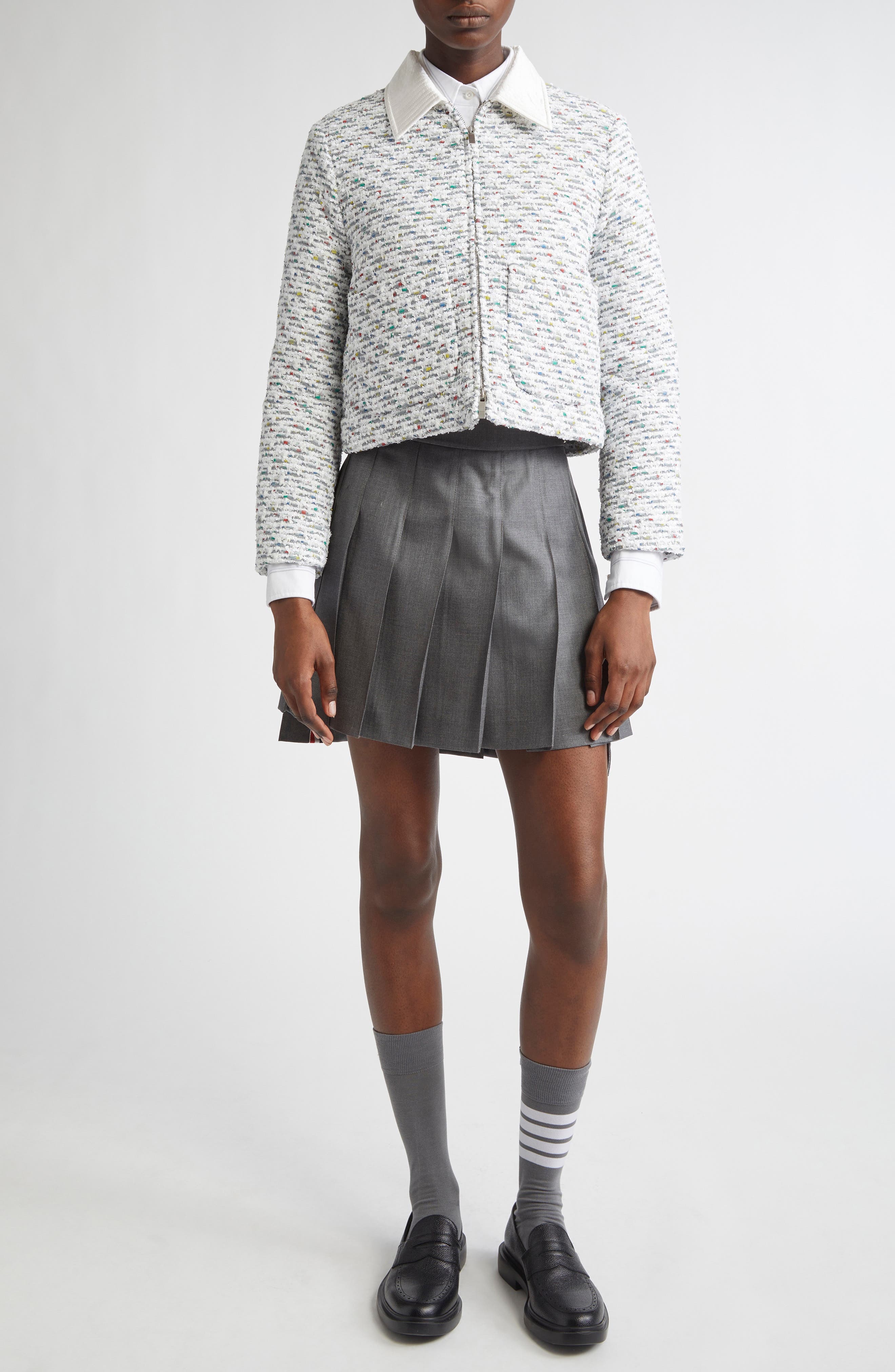 Thom Browne Patch Pocket Down Golf Jacket in Medium Grey at Nordstrom - 2